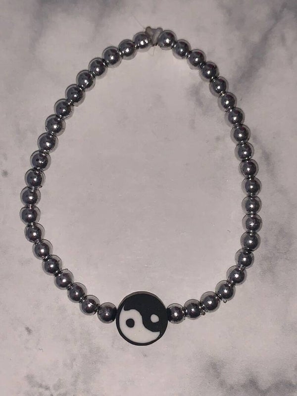 Ying Yang Zilvere armband
