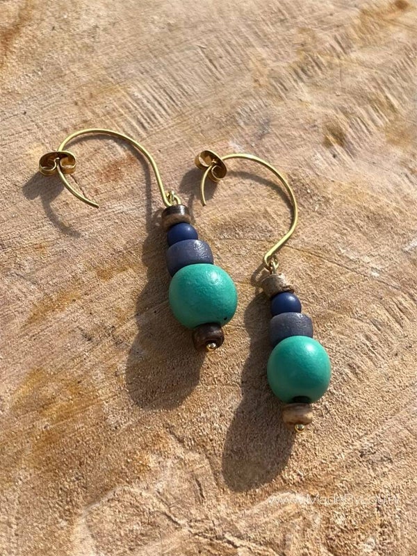 (SALE) Oorbellen ‘Aqua’.