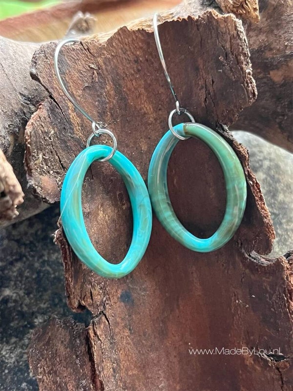 Water | oorbellen ‘Wooda’