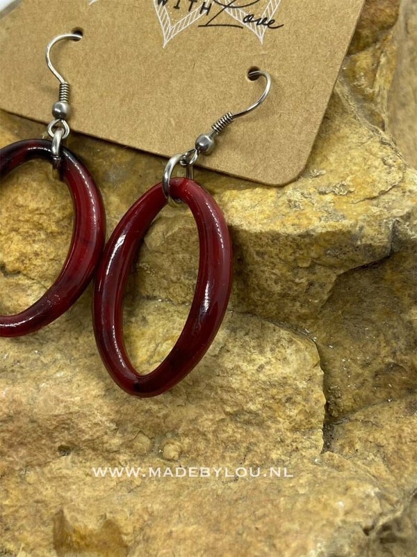 •SALE• Oorbellen ‘Red velvet’.