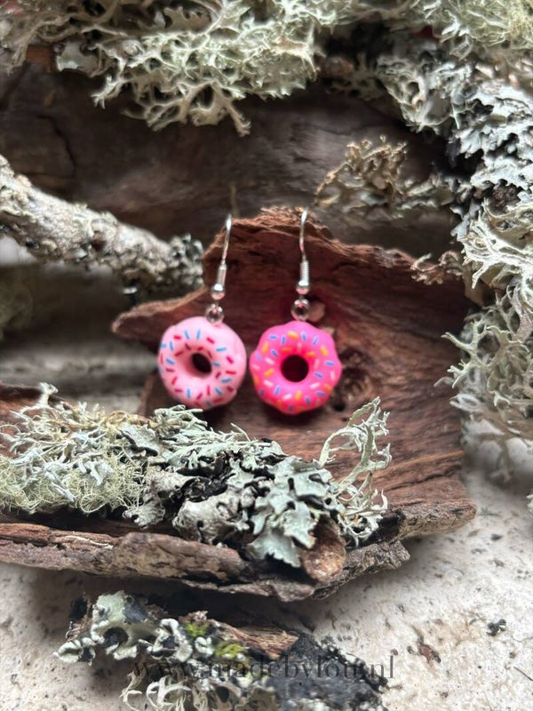 Donut oorbellen