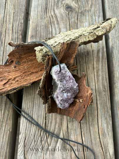 Ruwe amethist ketting