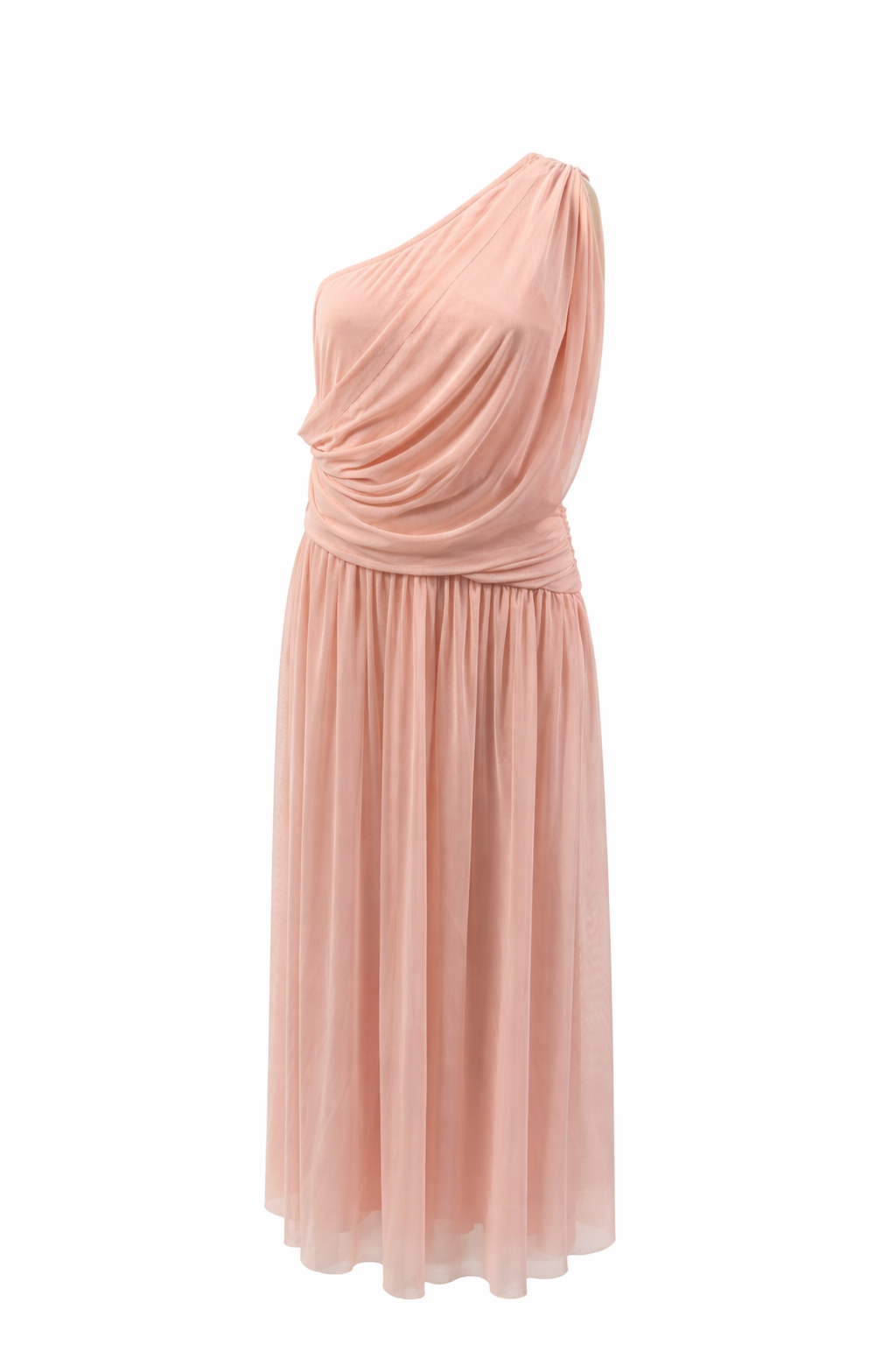 One-Shoulder Jurk – Roze One-Shoulder Dress – Pink