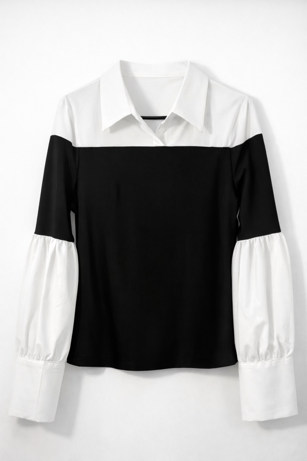 Shein zwart-witte blouse maat L / Shein black and white blouse size L