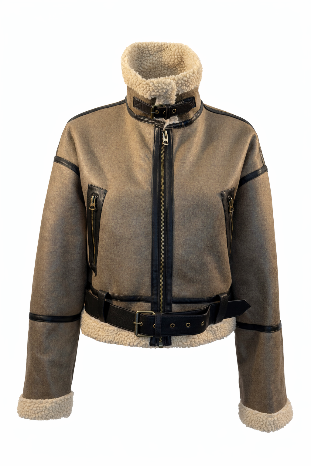 Zara dames teddy gevoerde jas maat L – nieuw Zara women’s teddy lined jacket size L – new