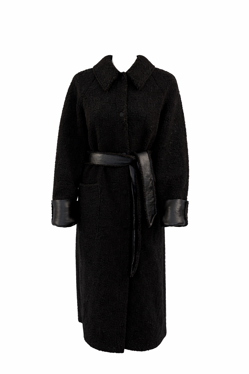 Zwarte Teddy Jas – EKSEPT (Preloved) Black Teddy Coat – EKSEPT (Preloved)
