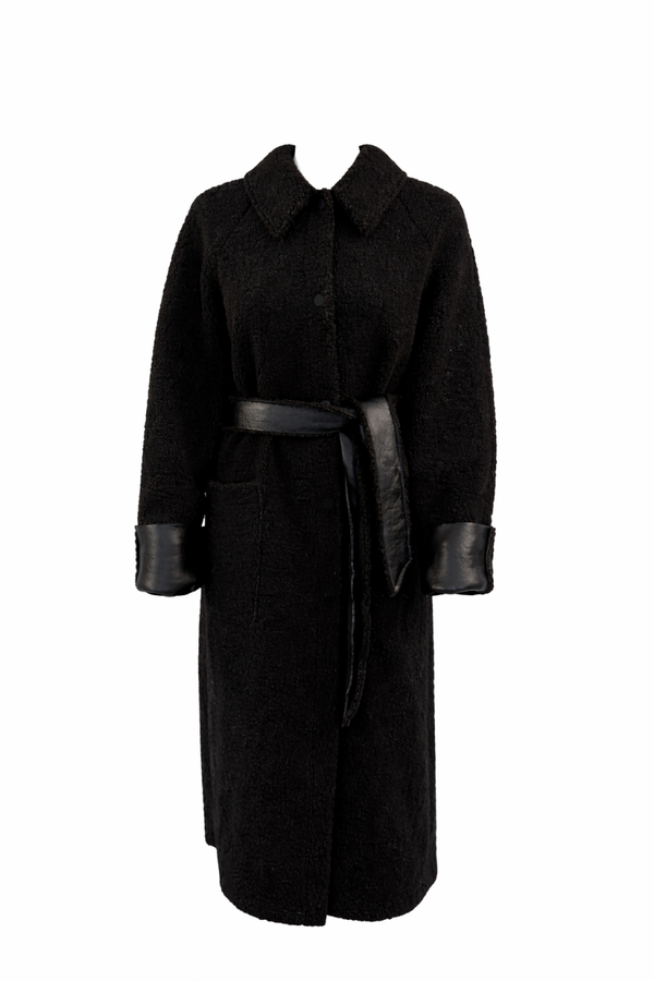 Zwarte Teddy Jas – EKSEPT (Preloved) Black Teddy Coat – EKSEPT (Preloved)
