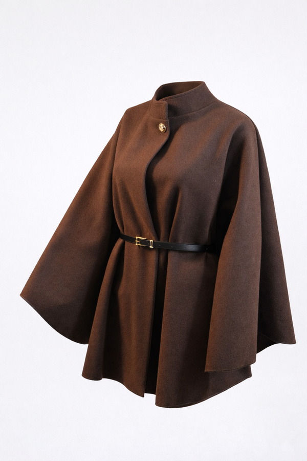 Nieuwe dames poncho bruin one size New women’s poncho brown one size