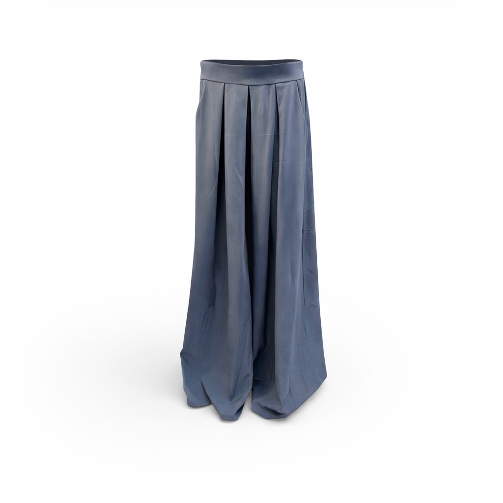 Dames lange wijde rok lichtblauw nieuw 1 maat (tot XXL) | Women’s long wide skirt light blue one size (up to XXL)