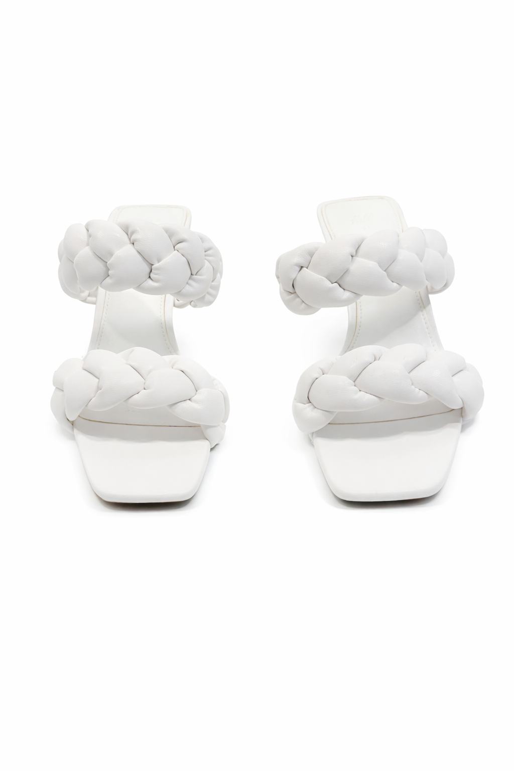 H&M witte sandalen met gevlochten banden – nieuw (maat 41) H&M white braided sandals – new (size 41)