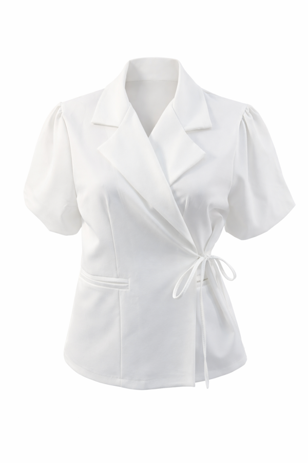 Dames korte blazer wit – nieuw – one size Women’s short blazer white – new – one size