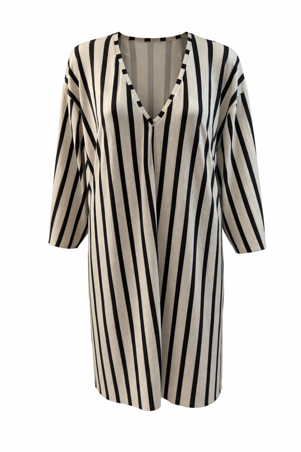 Zara dames blouse crème met zwarte strepen maat L / Zara women’s cream blouse with black stripes size L