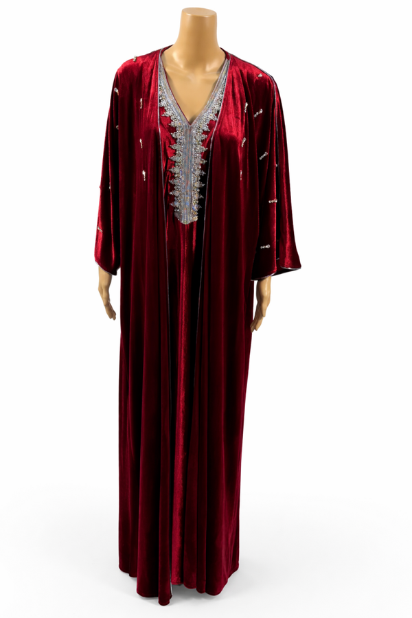 2-delige Abaya – Bordeaux (XL) Two-Piece Abaya – Bordeaux (XL)