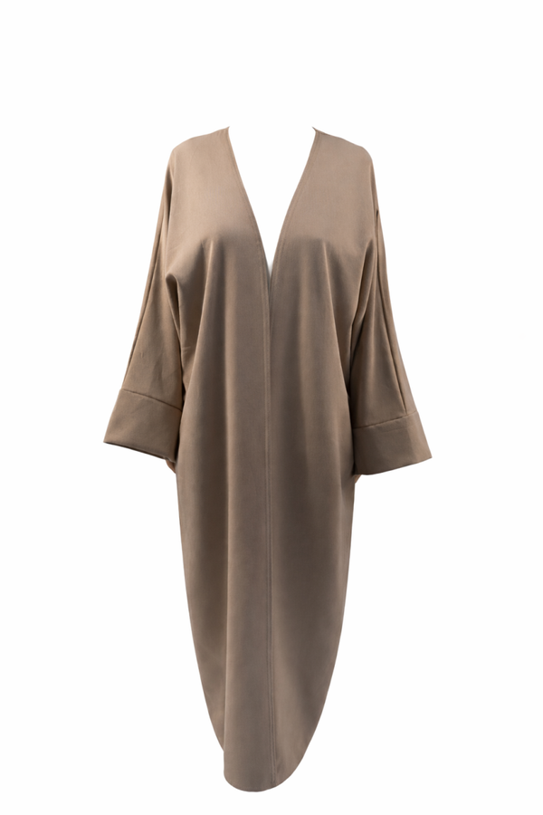 Taupe Open Abaya – Nieuw Taupe Open Abaya – New