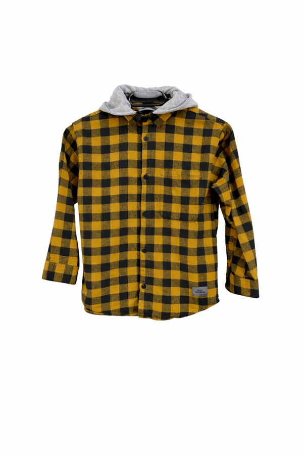 Zara kids blouse geel met capuchon maat 128 – zo goed als nieuw Zara kids yellow hooded blouse size 128 – like new