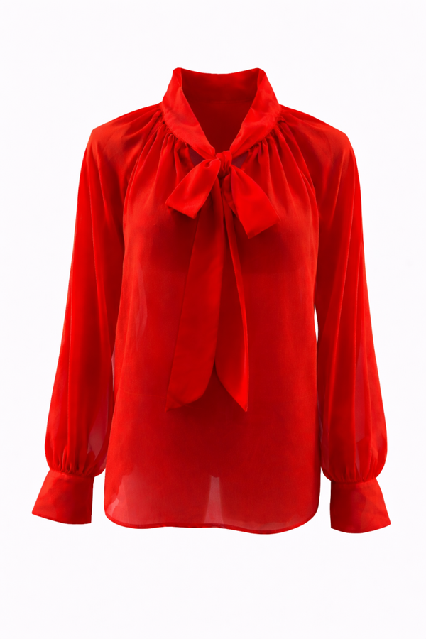 Shein dames doorschijnende blouse rood maat L nieuw | Shein sheer red blouse women size L new