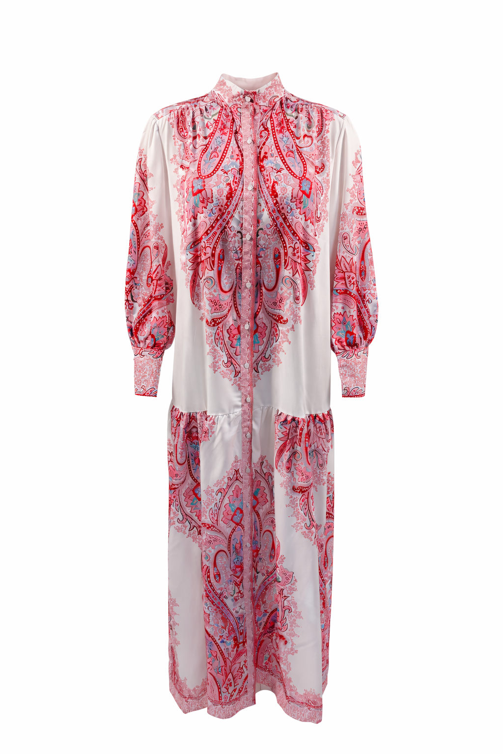 Paisley Jurk – Wit/Rood (L) Paisley Dress – White/Red (L)