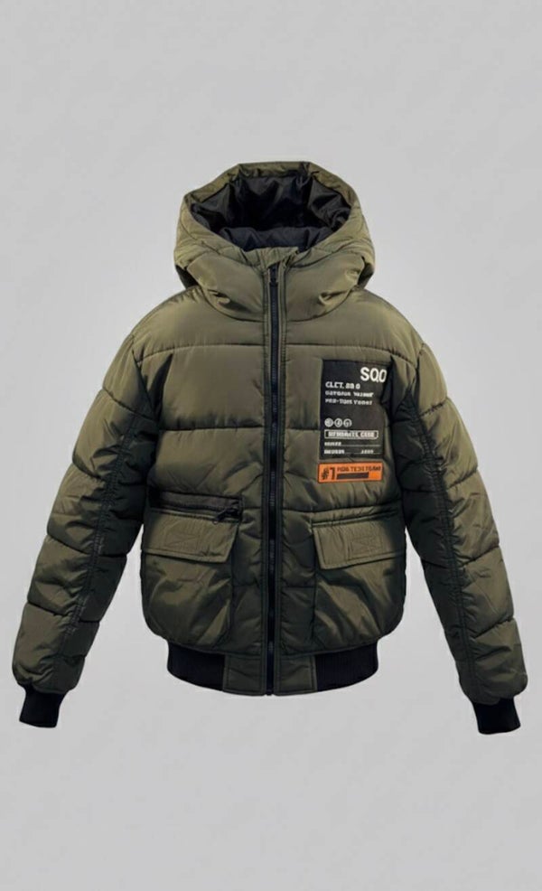 C&A jongens jas legergroen maat 128 – heel goed C&A boys jacket army green size 128 – very good condition