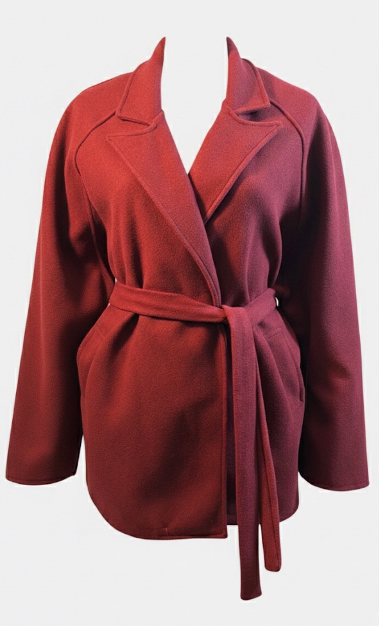 Nieuwe dames korte jas bordeaux one size New women’s short coat bordeaux one size