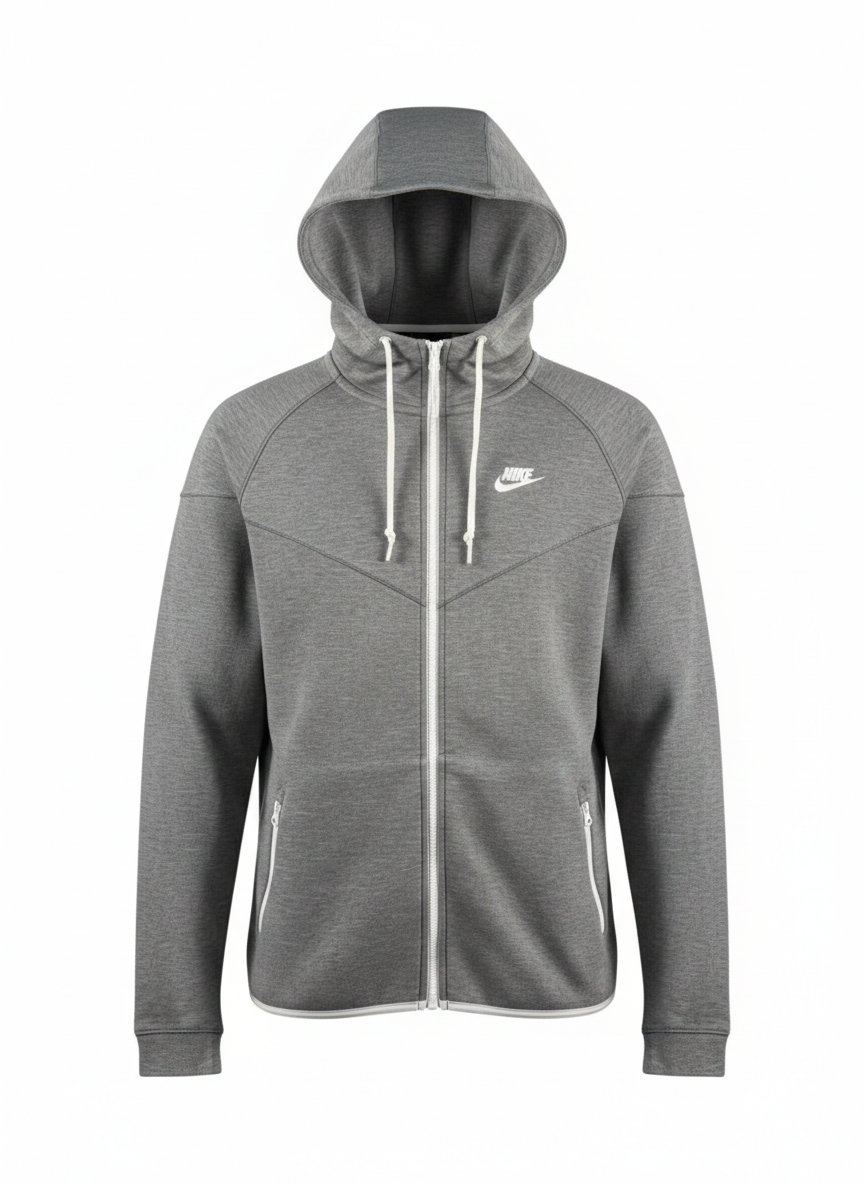 Nike heren vest grijs met groene details maat M – sportief & comfortabel Nike men’s hoodie grey with green details size M – sporty & comfortable