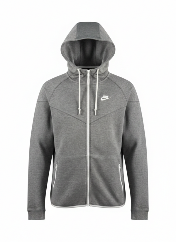 Nike heren vest grijs met groene details maat M – sportief & comfortabel Nike men’s hoodie grey with green details size M – sporty & comfortable