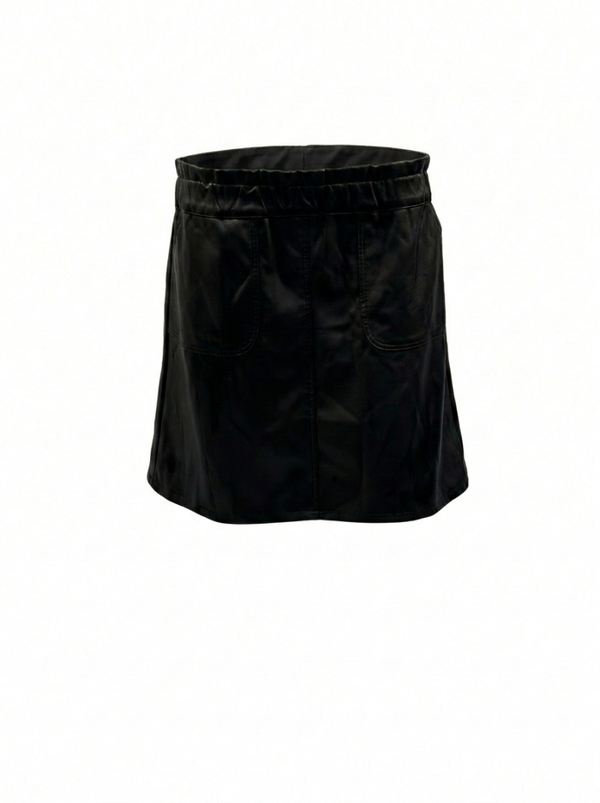 Primark meisjes nepleren rok zwart maat 164 heel goed | Primark girls faux leather skirt black size 164 very good condition
