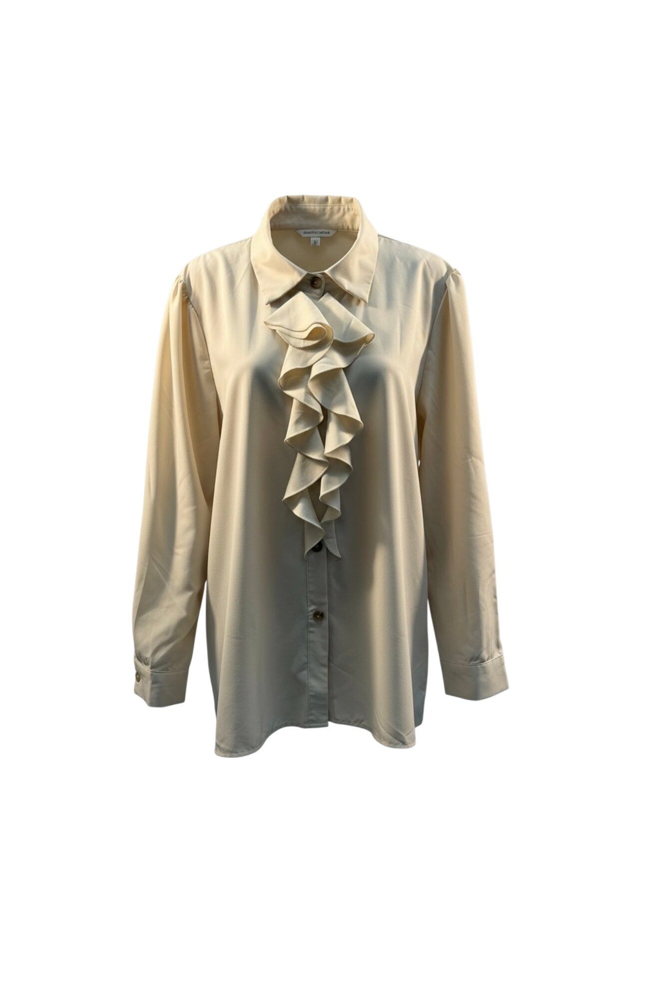 Shein dames blouse beige met ruffles maat XL nieuw | Shein women’s blouse beige with ruffles size XL new