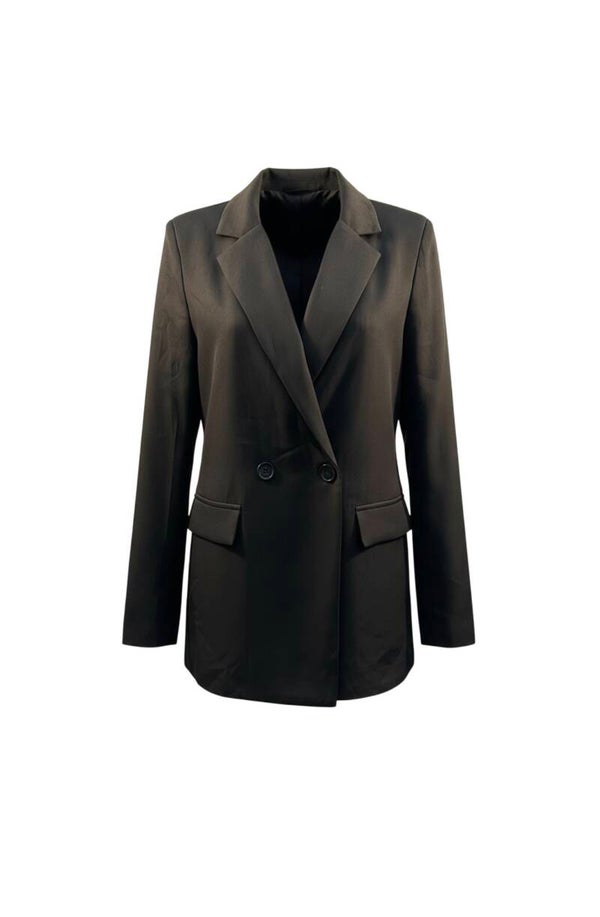 Zwarte dames blazer met schoudervulling maat M nieuw | Black women’s blazer with shoulder padding size M new