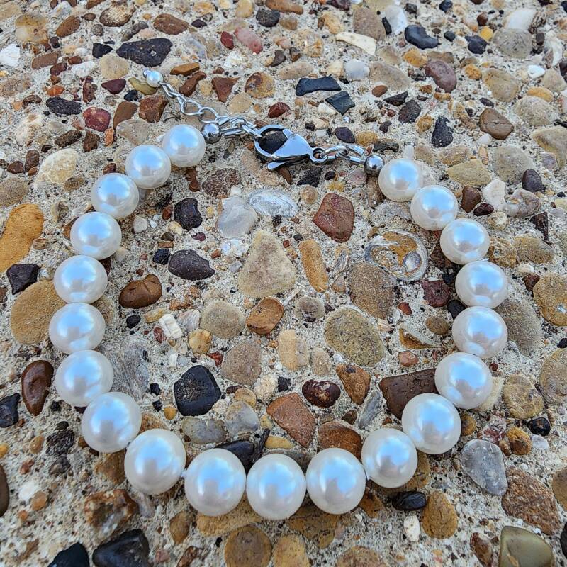 Mother of Pearl Bracelet, Stainless Steel