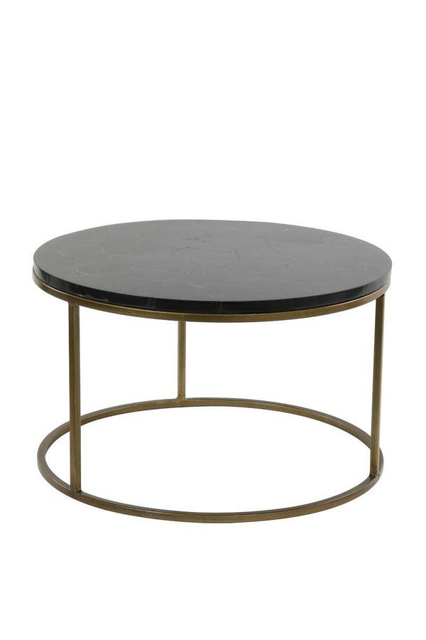 Salontafel SOBRINA zwart + antiek brons