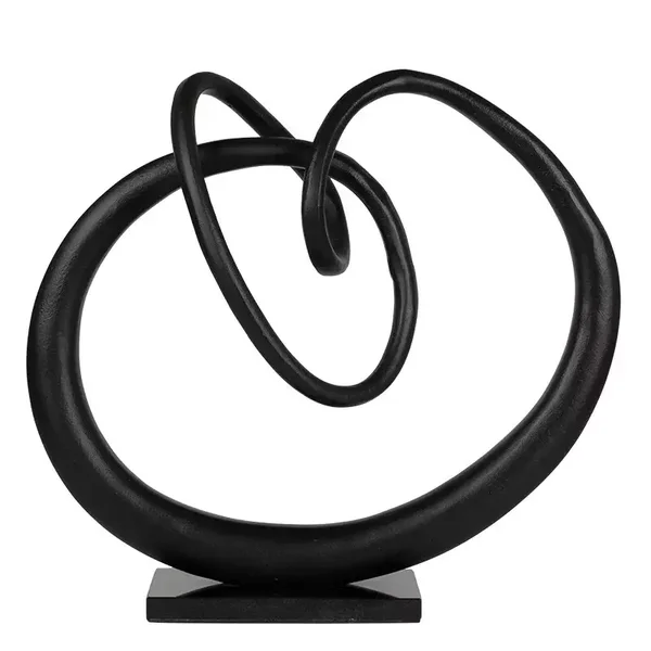 Ornament ROUND LOOP zwart