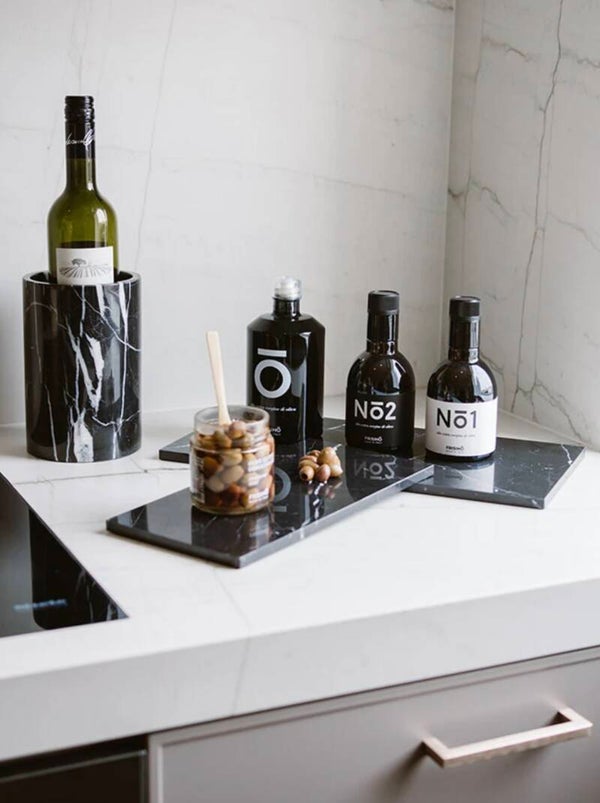 Plateau Marble zwart - size L