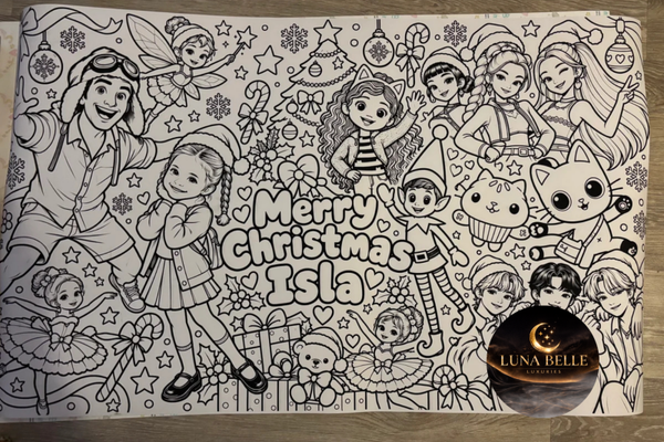 A1 Personalised colour your own christmas sheet