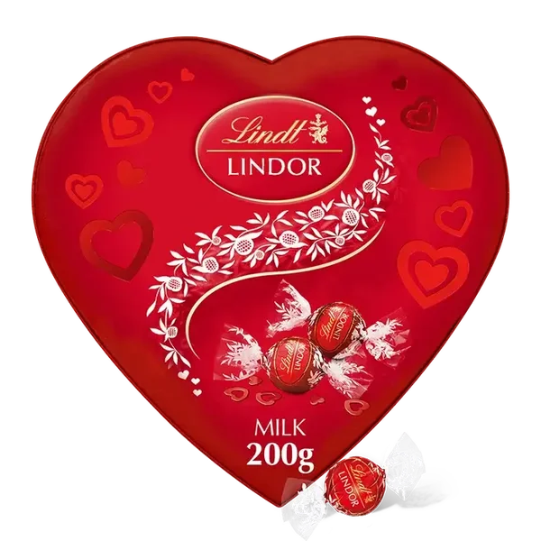 Lindt Lindor Heart Box Milk Chocolate Truffles