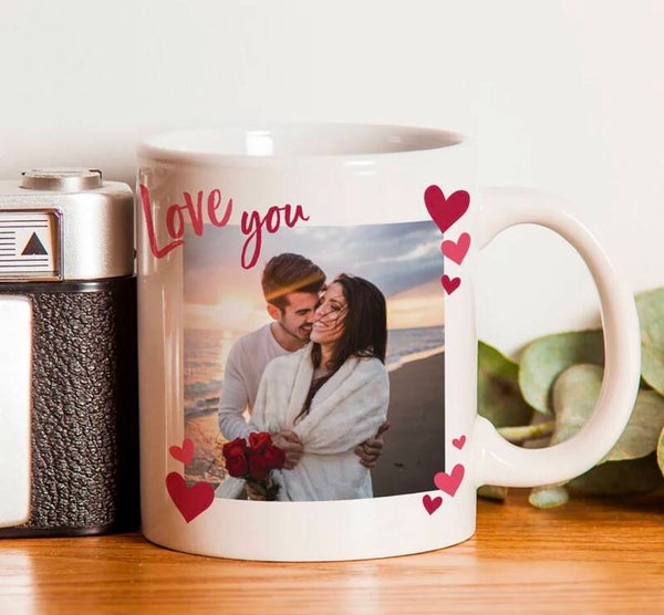 Personalised Love You Photo Upload Mug