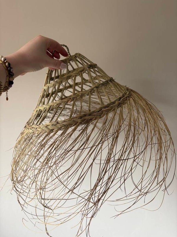 Lampenkap riet opengewerkt