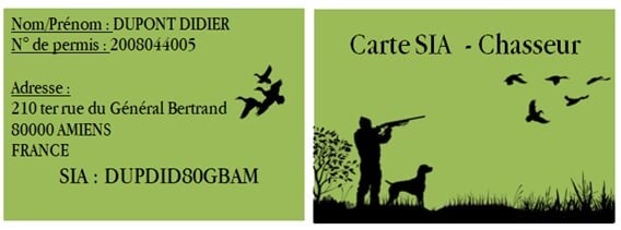 Carte de visite métallique personnalisé - Modèle SIA canard