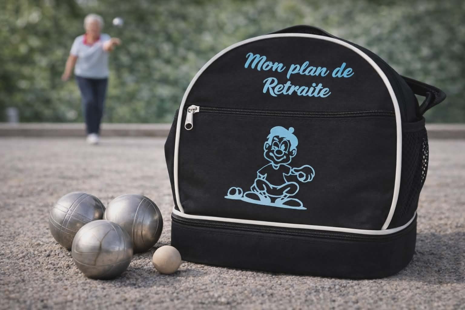 Sacoche de pétanque personnalisée - Modèle joueur de pétanque
