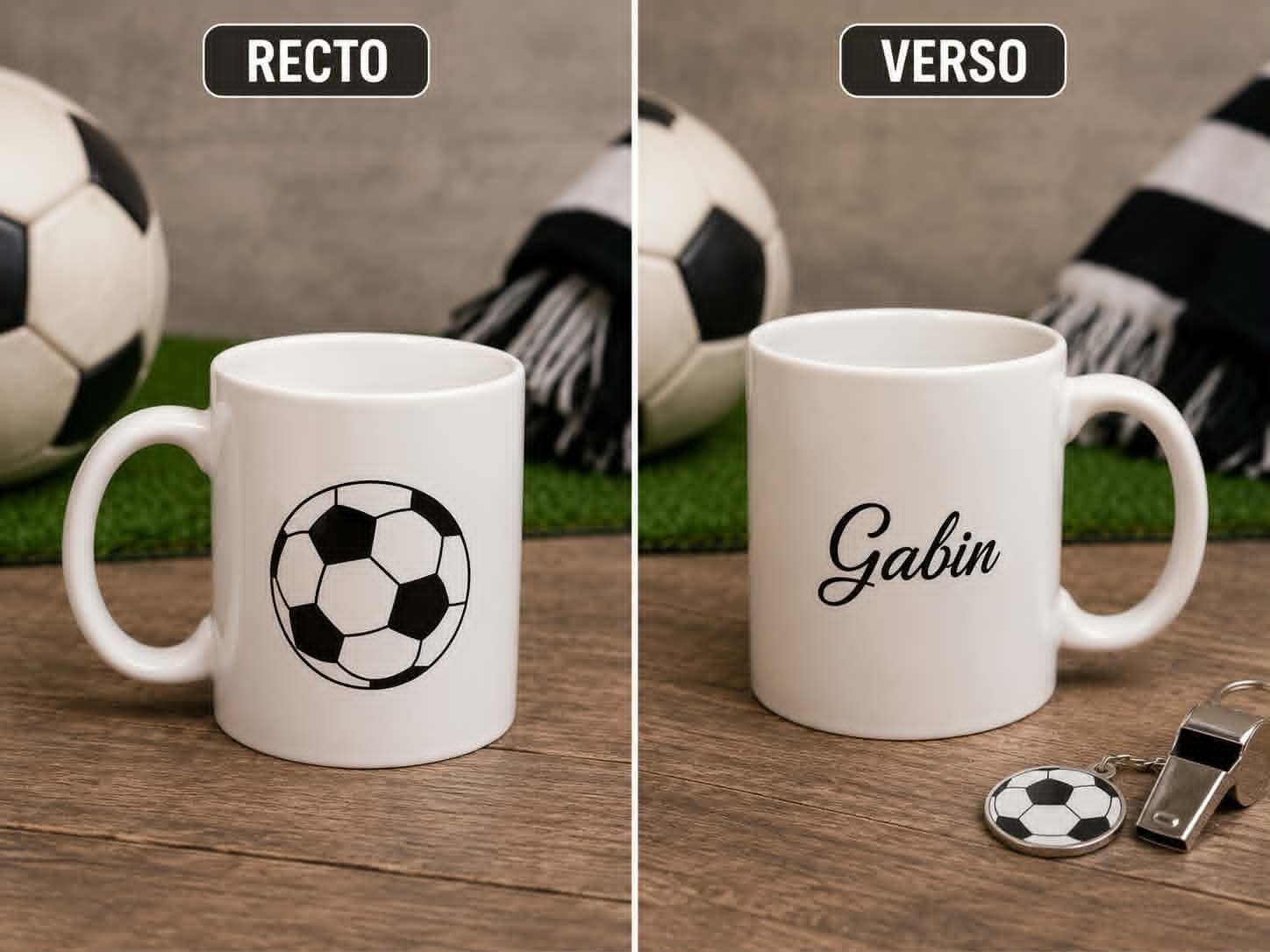 Mug personnalisé - Modèle ballon de football