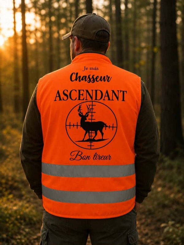 Gilet de sécurité personnalisé - Modèle cerf dans cible