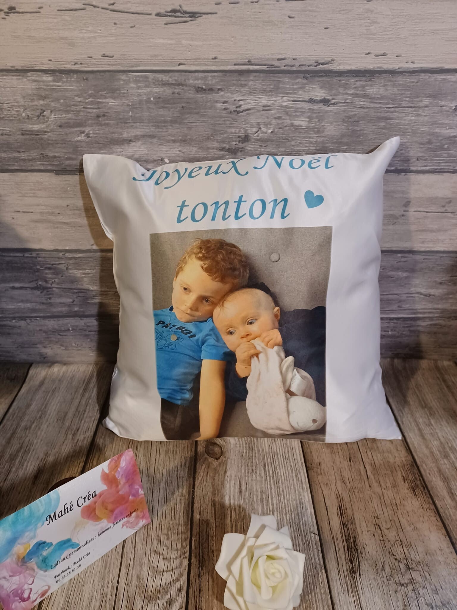 Housse de coussin personnalisée - Modèle photo