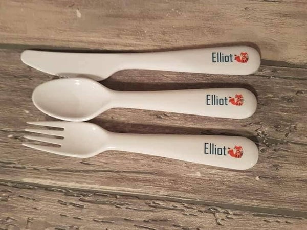 Lot de couverts personnalisés - Modèle renard indien