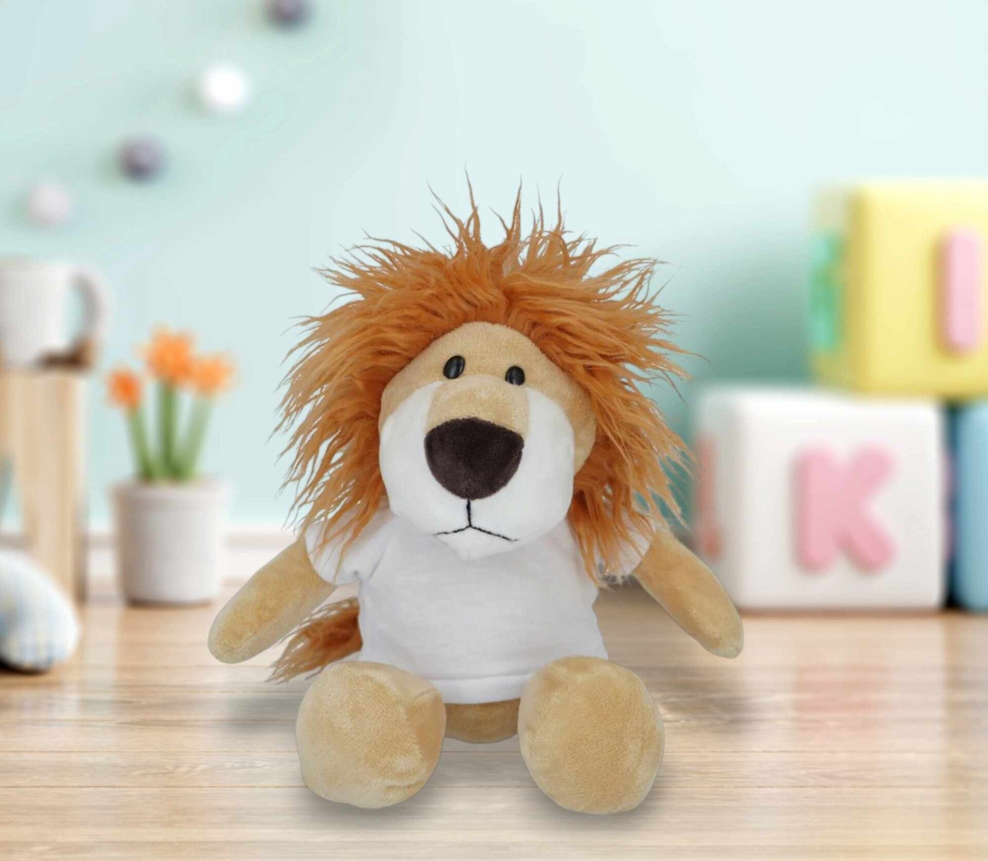 Peluche avec t-shirt personnalisé - Modèle lion 3