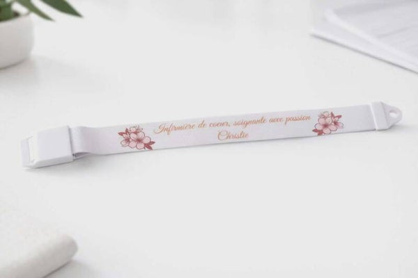 Garrot infirmier personnalisé - Modèle fleur de cerisier
