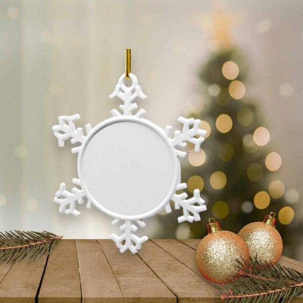 Ornement en métal flocon personnalisé - Modèle 100% personnalisable selon vos souhaits