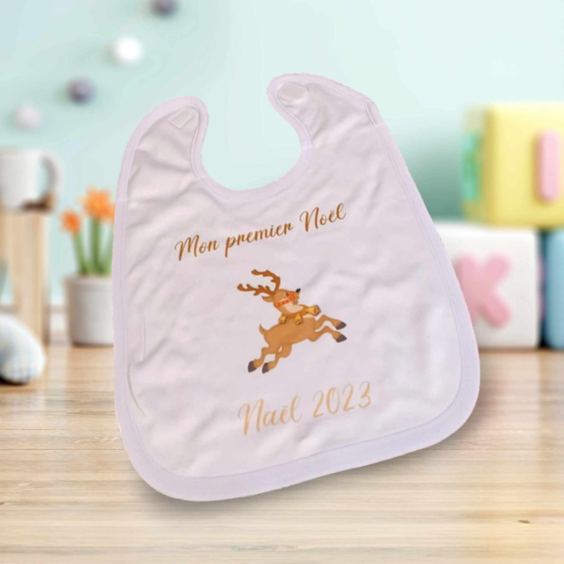 Bavoir personnalisé - Modèle rennes