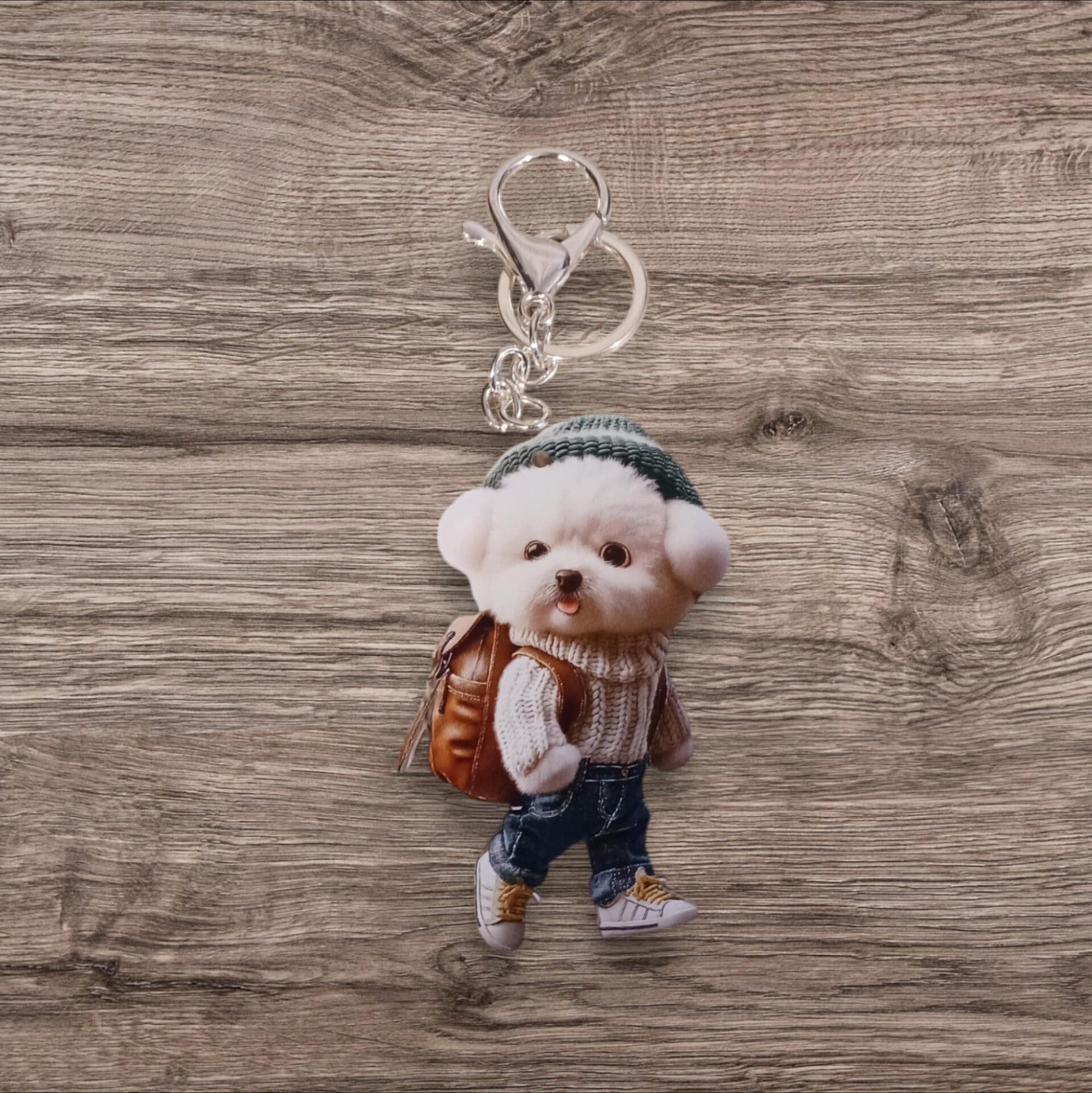 Porte clef plexiglass - Modèle chien 2