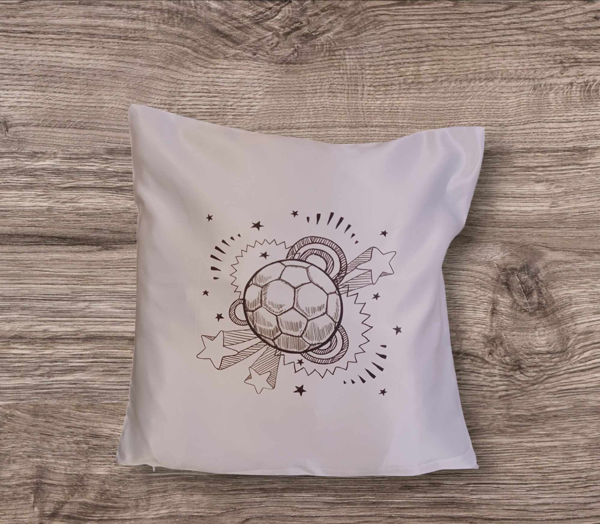 Housse de coussin personnalisée - Modèle ballon de football