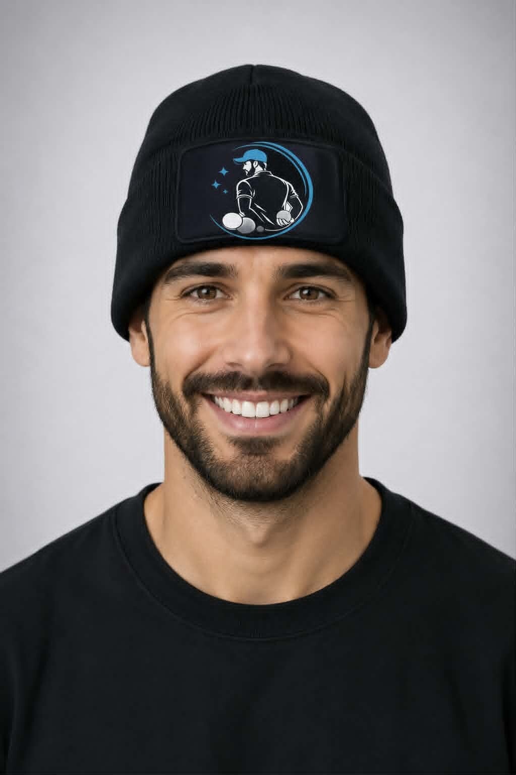 Bonnet à patch unisexe personnalisé - Modèle logo homme pétanque
