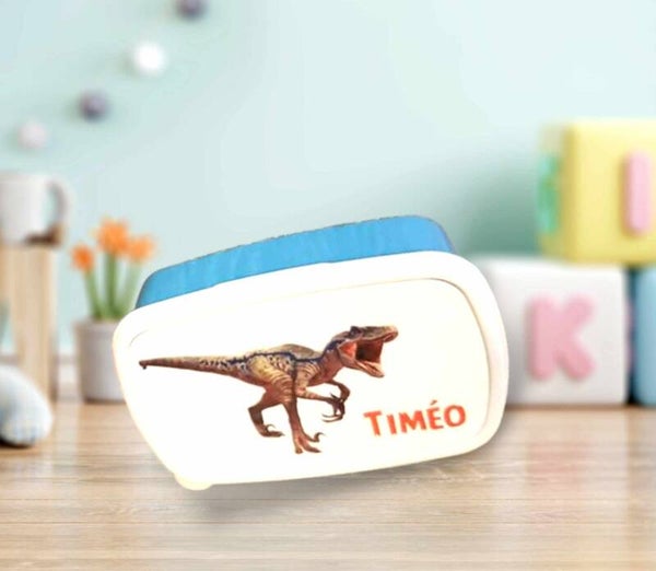 Boîte à repas/gouter personnalisée - Modèle dinosaure
